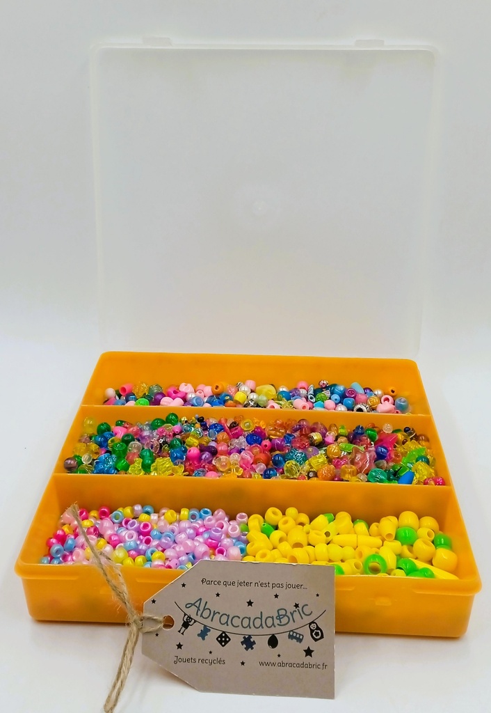 Coffret perles multicolore 