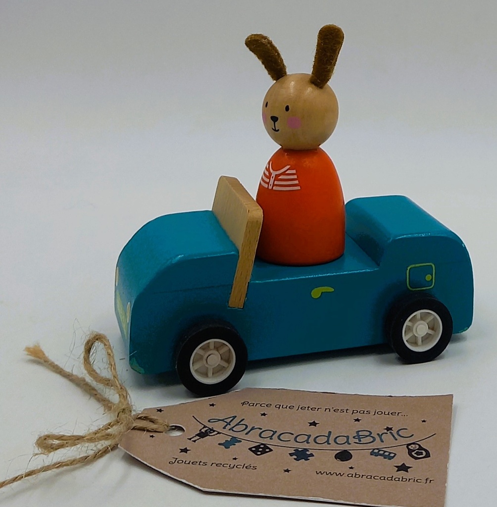 Voiture bleu avec personnage - MOULiN ROTY  