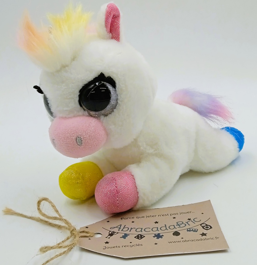 Peluche licorne arc-en-ciel 13cm - COCO