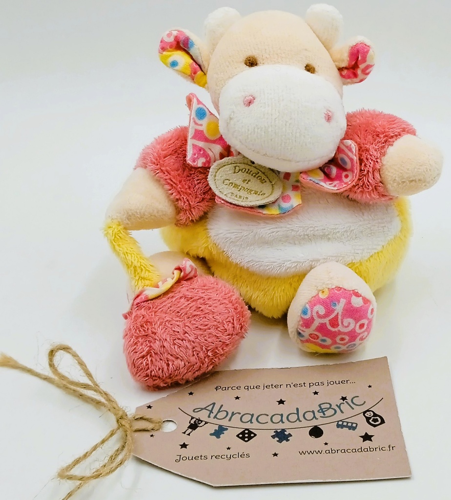 Doudou vache "Pistache" 14 cm - DOUDOU ET COMPAGNiE 