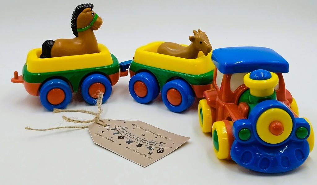 Le train 1er âge avec 2 animaux