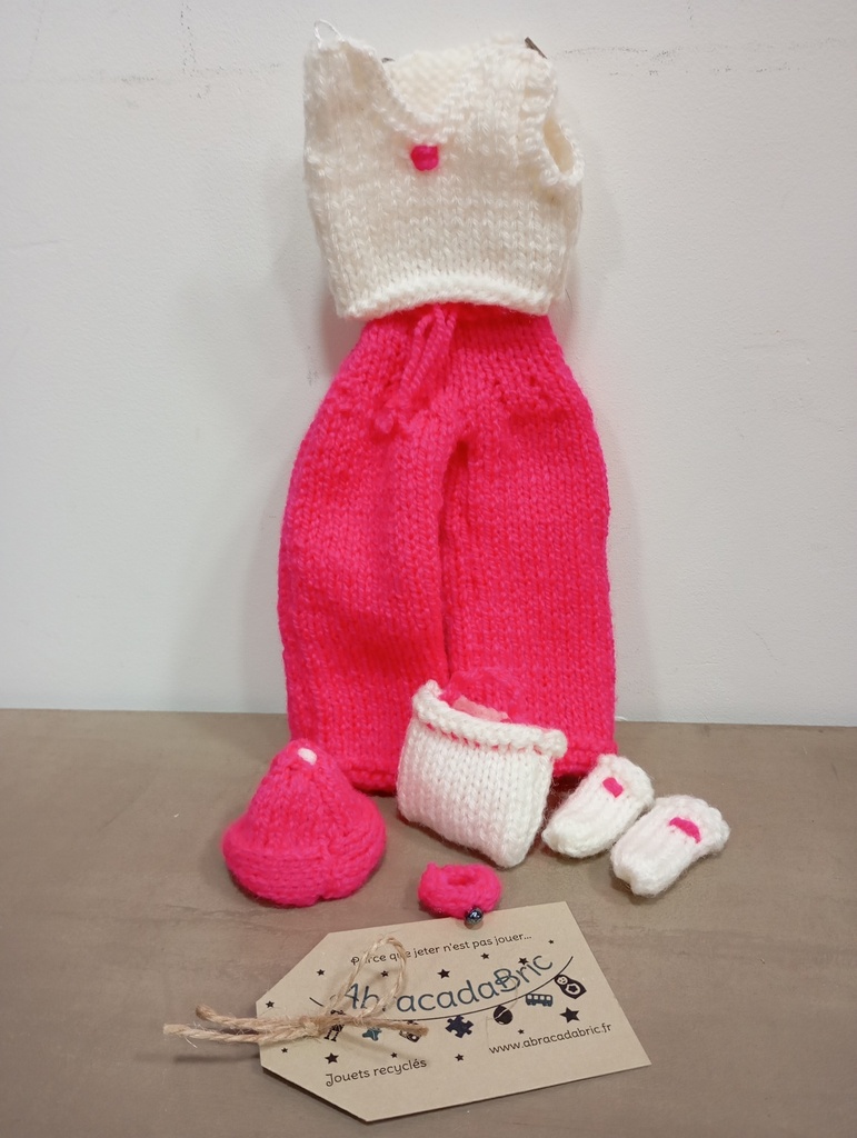 Mes p'tits habits de Barbie ensemble blanc et rose 23cm 