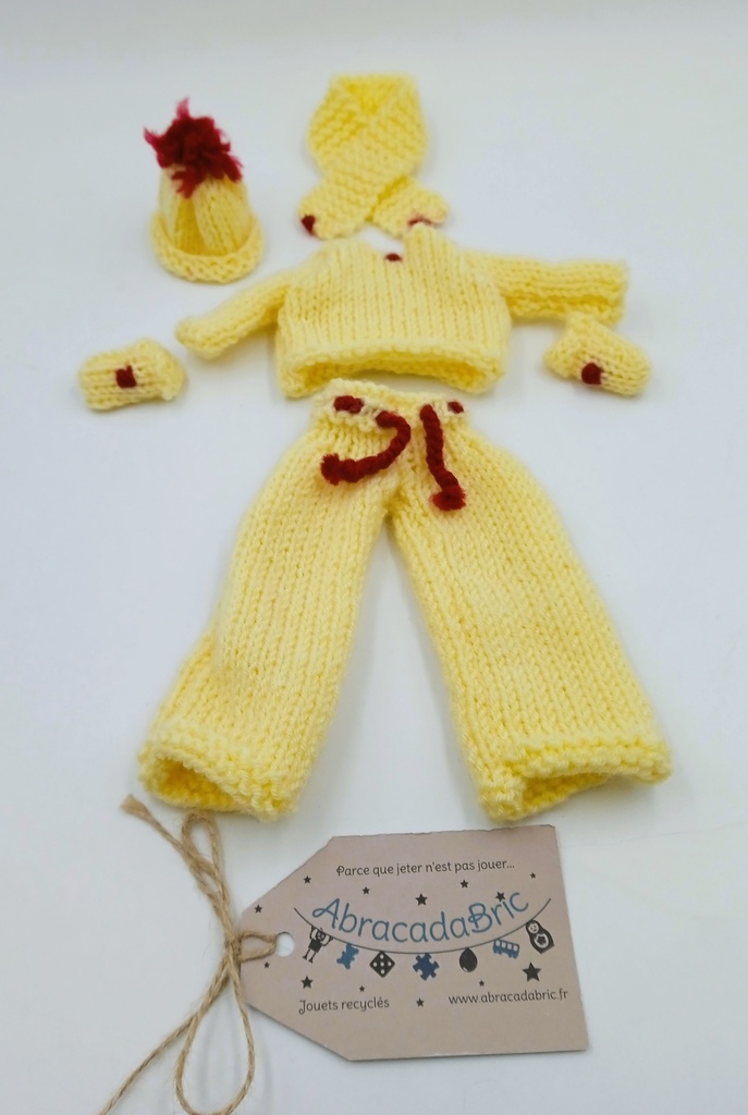Mes p'tits habits de Barbie ensemble jaune 22cm 