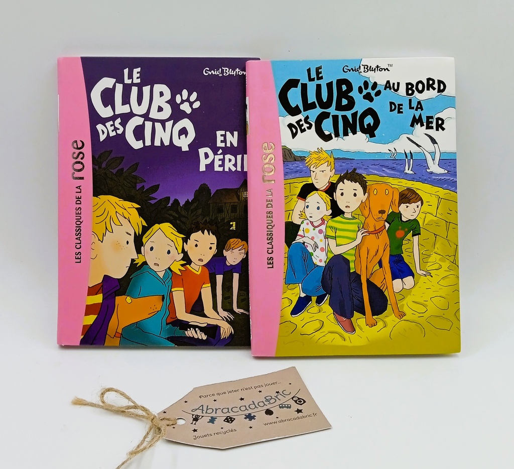 "Le club des cinq en péril" & "Le club des cinq au bord de la mer" - BiBLiOTHEQUE ROSE 
