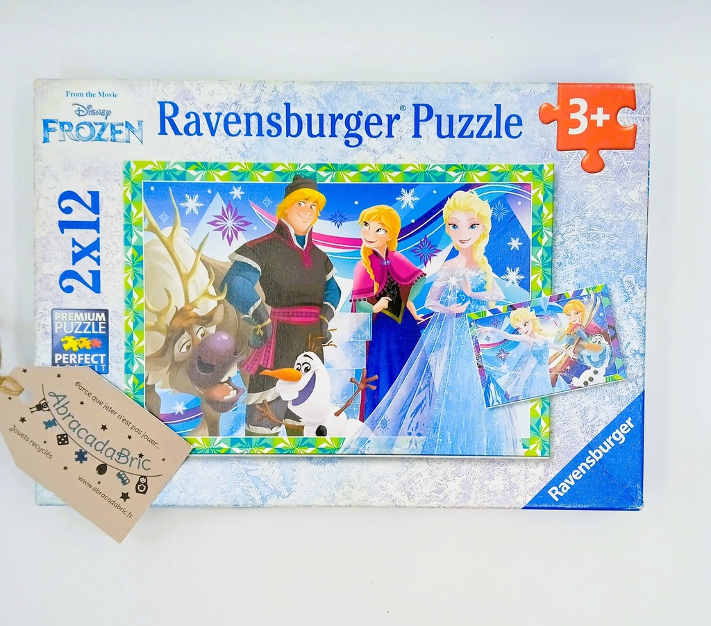  Puzzle la reine des neiges "Jeux d'hiver"-2x12p- RAVENSBURGER