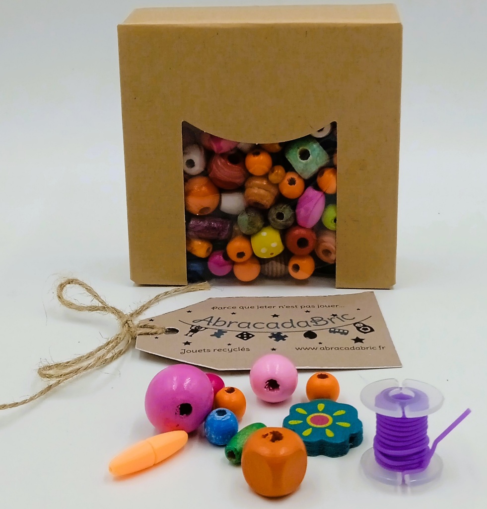 Assortiment de perles en bois