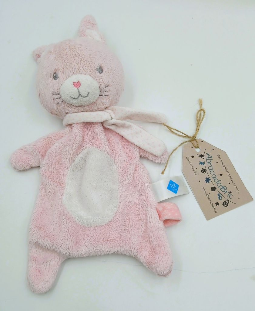 Doudou plat chat rose - TEX 
