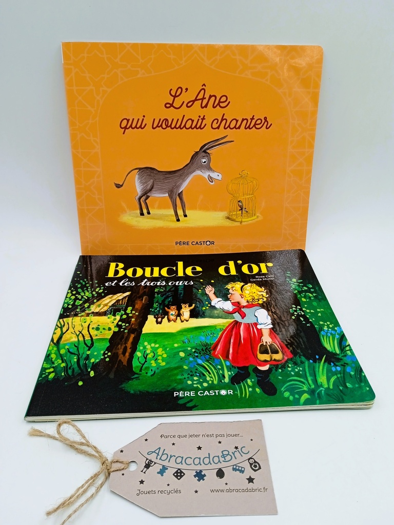 Lot X2 Père Castor "Boucle d'or et les trois ours" et "L'âne qui voulait chanter" - FLAMMARiON