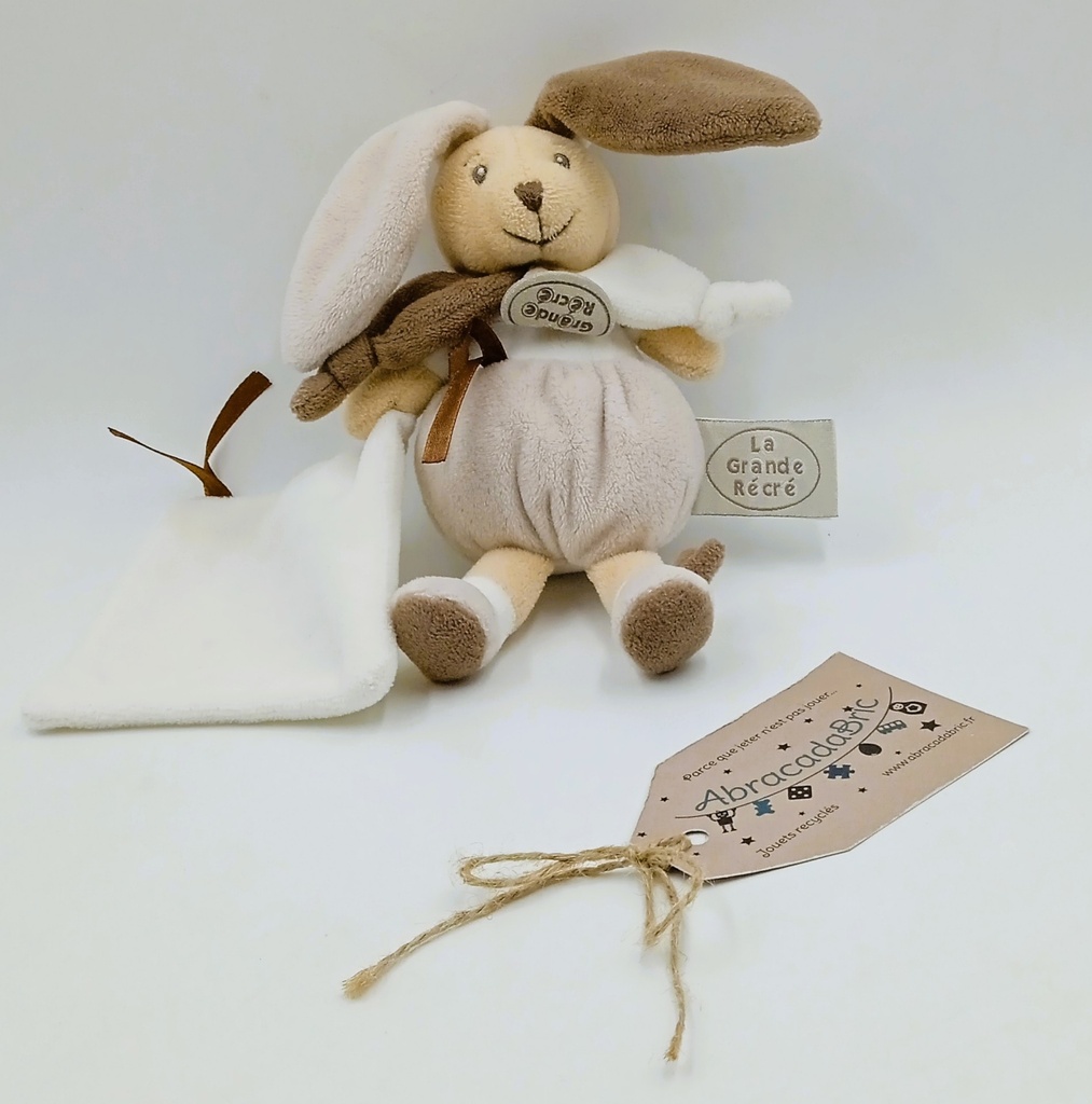 Doudou Lapin Pantin 18cm - LA GRANDE RECRE