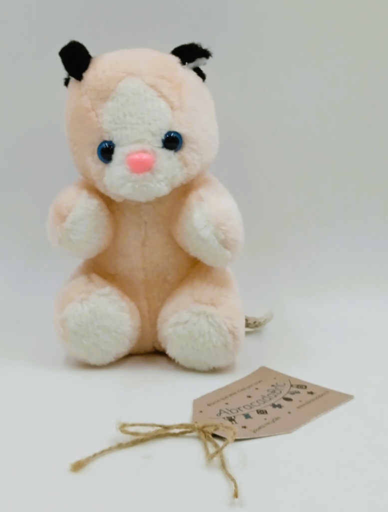 Peluche ours rose 17 cm- ELUZ