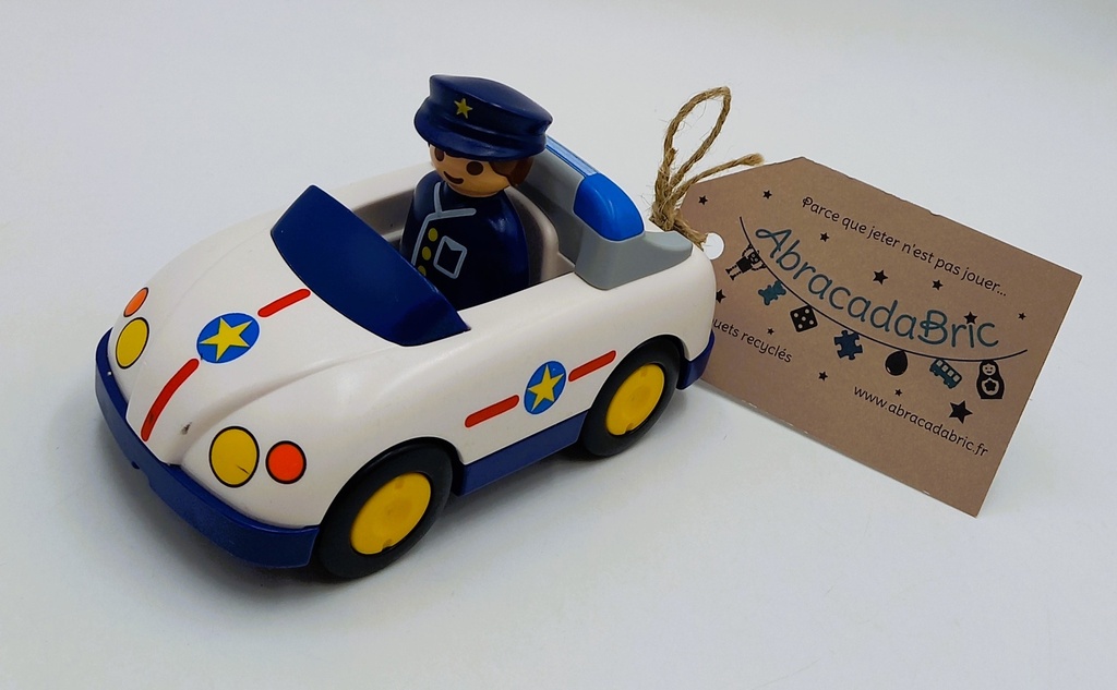 La voiture de police avec son agent - PLAYMOBiL 1,2,3 