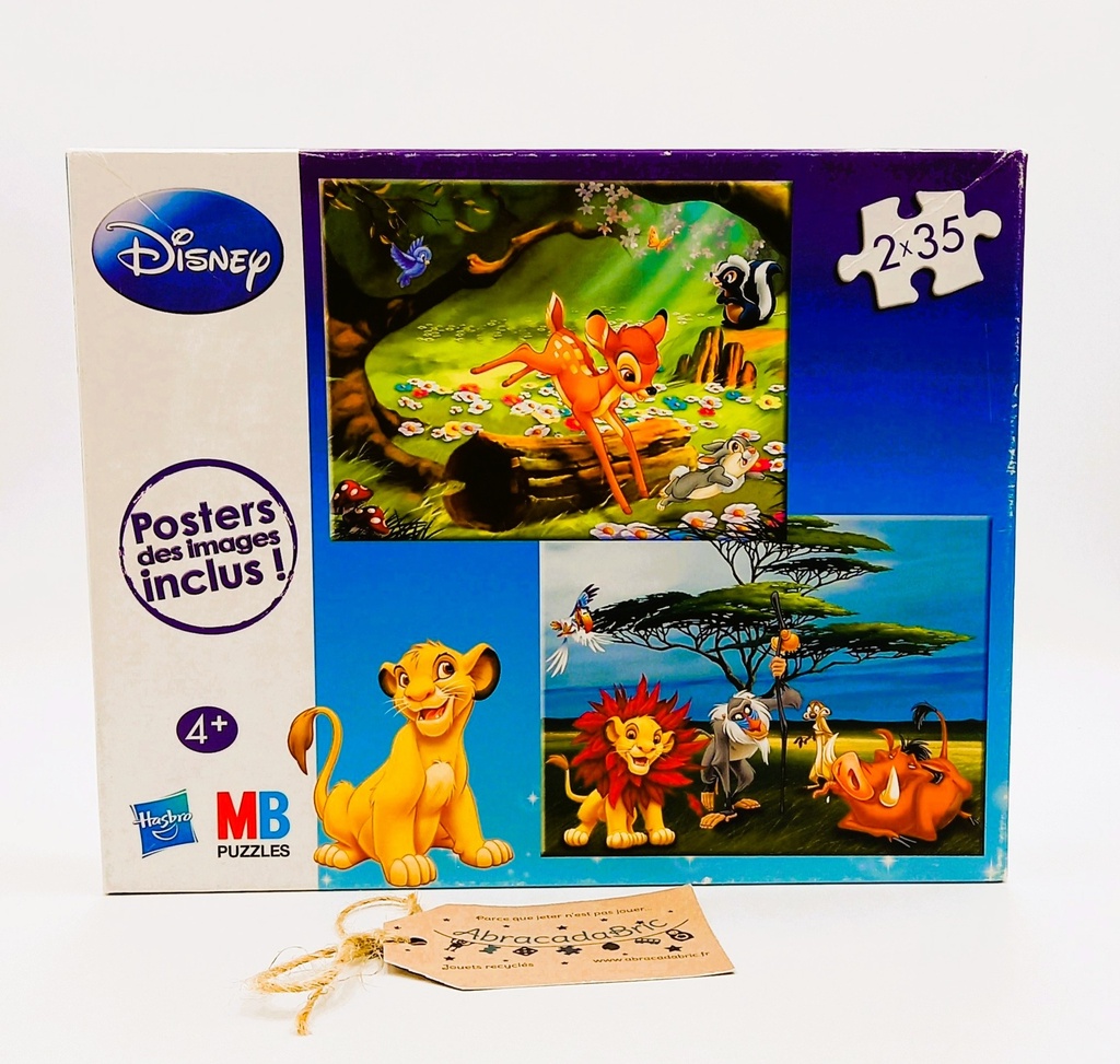 Puzzle disney "Le roi Lion et Bambi" 2x35p - MB