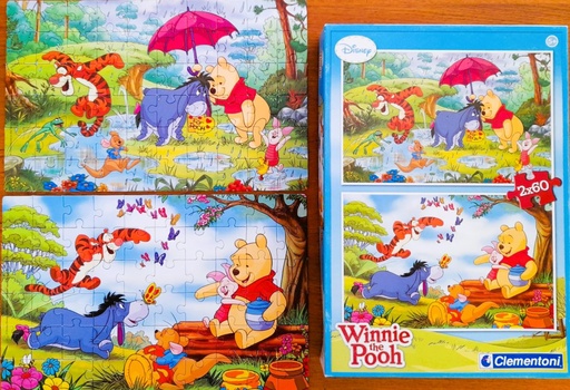 Puzzles Winnie l'Ourson 2x60p  - CLEMENTONi