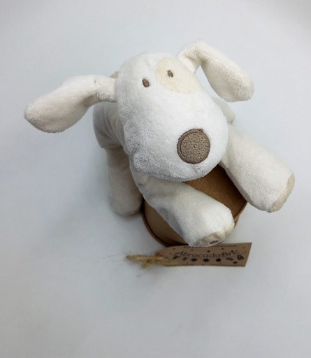 Chien blanc 18cm