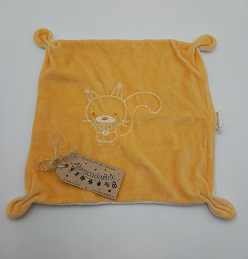 Doudou plat orange écureuil - LE PETiT GRiS 