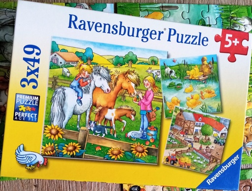 Puzzle à la ferme 3x49p - RAVENSBURGER
