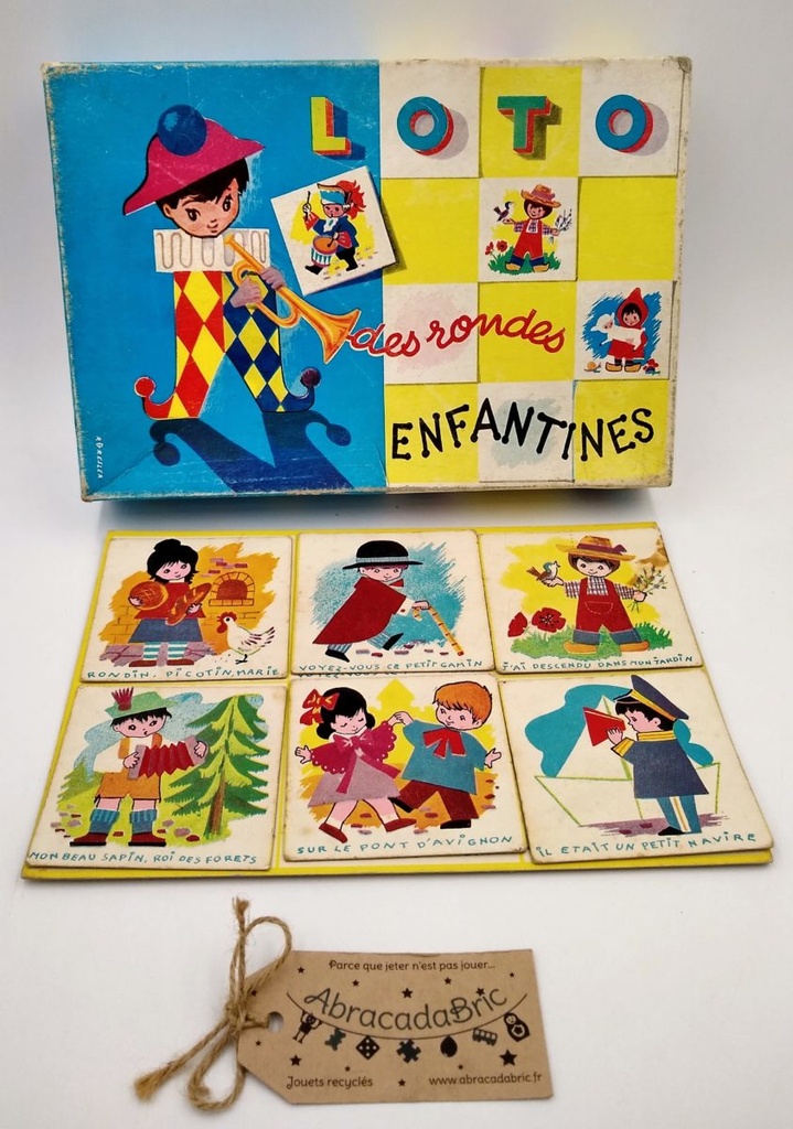 Loto des rondes enfantines vintage | Abracadabric