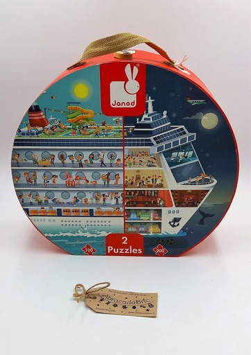 Valisette 1 puzzle bateau de croisière 100p - JANOD