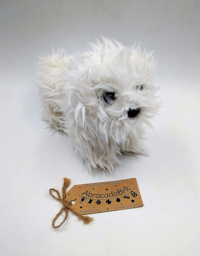 Chien blanc 18cm