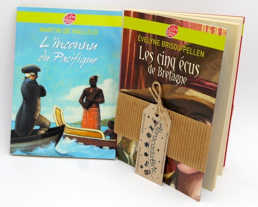 Lot x2 "l'inconnu du pacifique" et "les 5 écus de Bretagne" - LiVRE de POCHE