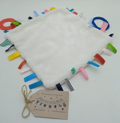 Doudou plat carré blanc - OXYBUL
