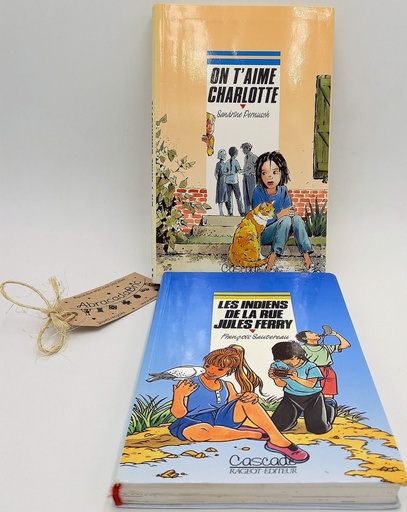 Lot x2 "on t'aime Charlotte" et "les indiens de la rue Jules Ferry" - CASCADE