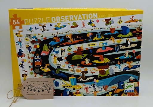 Puzzle observation "Rallye automobile" 54p - DJECO