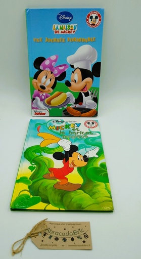 Lot x2 Mickey "une journée formidable" & "le haricot magique" - HACHETTE