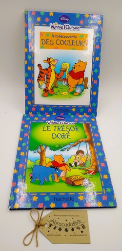 Lot x2 Winnie l'Ourson "A la découverte des couleurs" & "Le trésor doré" - HACHETTE 