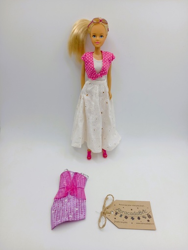 Barbie "chic en jupe longue blanche" - MATTEL 