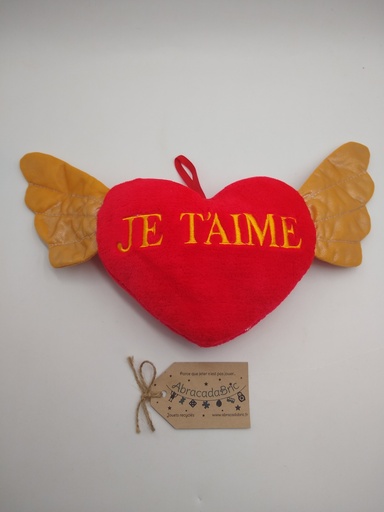 Peluche cœur "Je t'aime" 