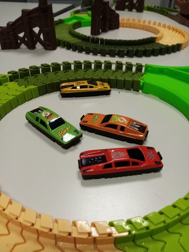 Circuit vert et ses 4 véhicules !