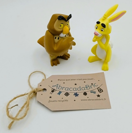 Lot x2 Figurines maitre hibou et coco le lapin - DiSNEY