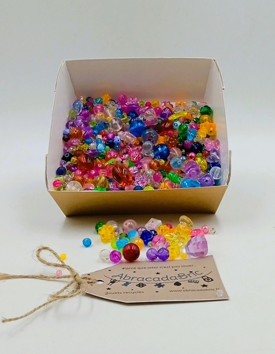  600g de perles multicolores plastique