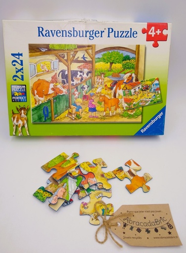 Puzzle "Le bonheur à la ferme" 2x24p - RAVENSBURGER 