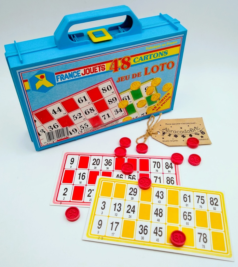 ANCIEN JEU DE société en bois Jeu de Loto 48 cartes Complet EUR 30,00 - FR