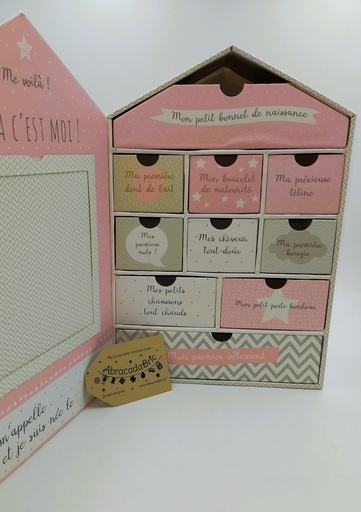 Coffret de naissance avec boite à souvenirs & cadre photo