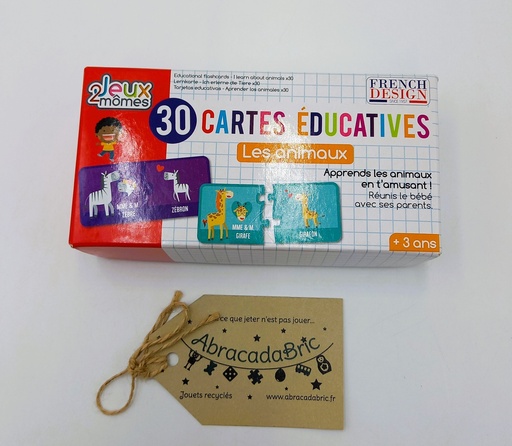 30 cartes éducatives "Les animaux" - JEUX DE MOMES