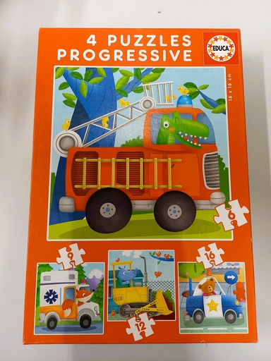 4 Puzzles progressifs - Patrouille de sauvetage 6p 9p 12p 16p - EDUCA 