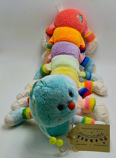 Mille-pattes vintage arc en ciel 50cm - LOTS A LOTS A LEGGGGGGS