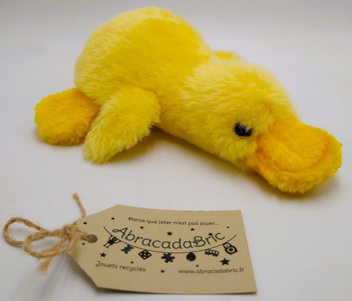 Peluche canard jaune 22cm 