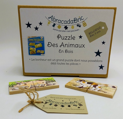 Puzzles des animaux en bois 24 pièces - BELODUC