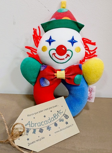 Hochet clown multicolore vintage - COROLLE  