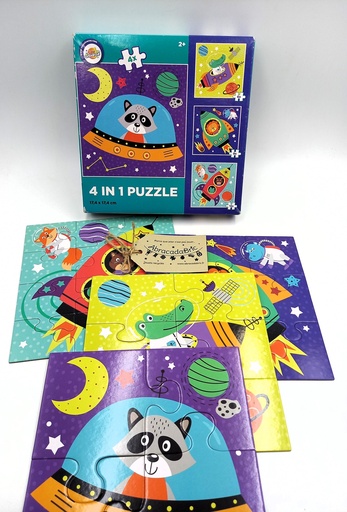 4 Puzzles "l'espace" 4p-6p-9p-12p - TOY UNiVERSE