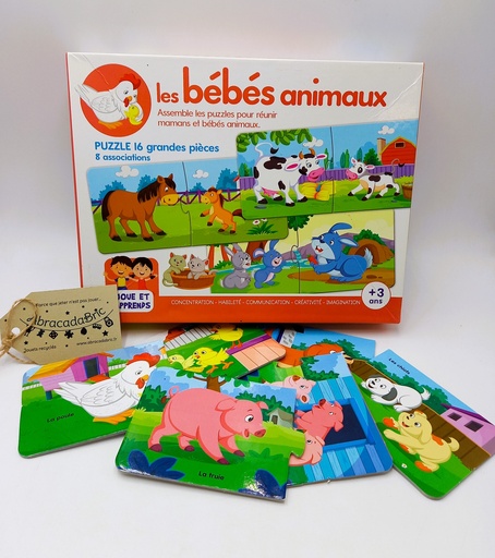 Puzzle-association "Les bébés animaux" 