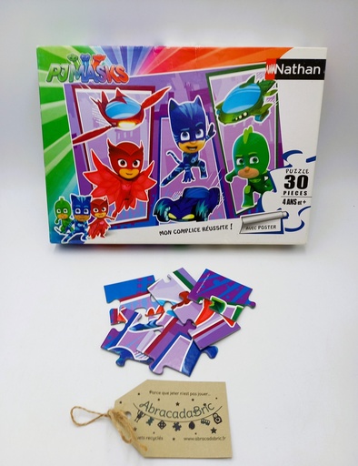 Puzzle "Les Pyjamasks et leurs super véhicules" 30p - NATHAN 