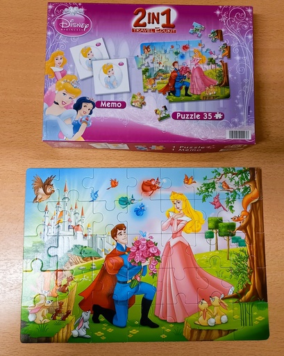 Travel Edukit "Princesse Disney"  Mémo et puzzle 35p