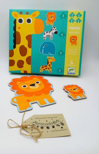 Primo puzzle "dans la jungle" x4 - DJECO 
