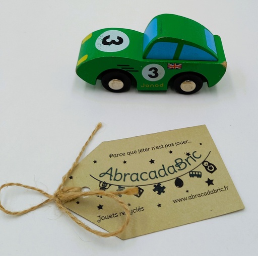 Voiture de course en bois verte - JANOD   
