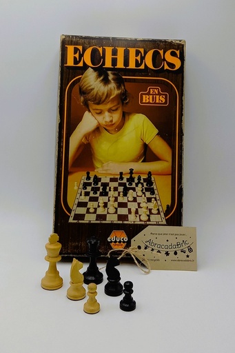 Jeu d'échecs en buis, Vintage - EDUCO